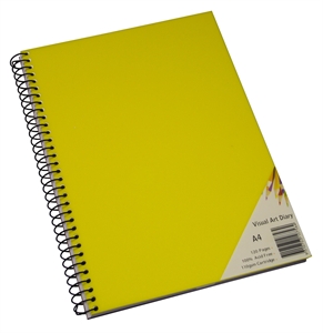 Visual Art Diary Quill A3 Yellow Cover